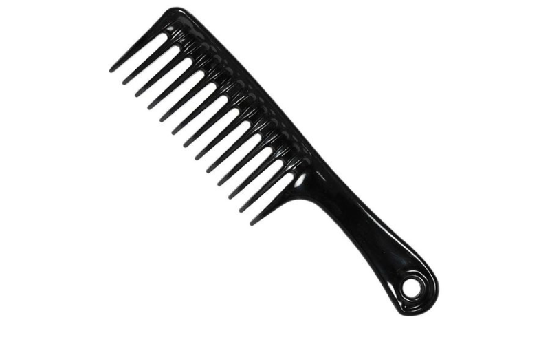 A picture of a detangling comb A picture of a detangling comb