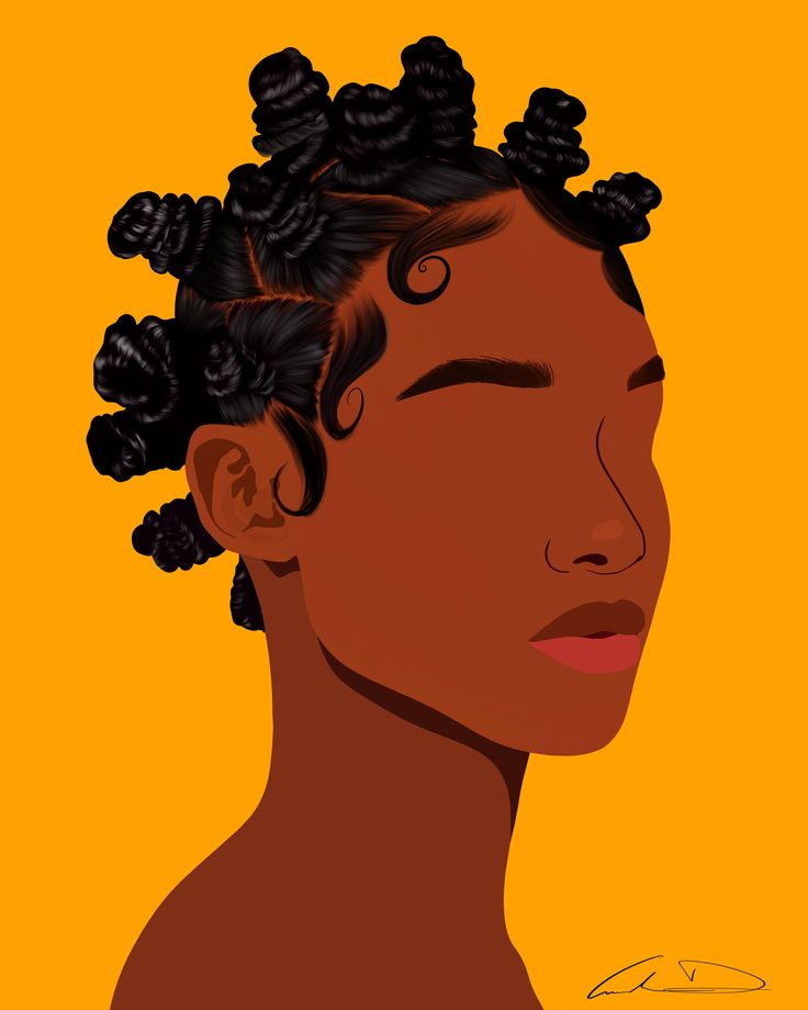 An image of a lady who has plaited black hair on her head.